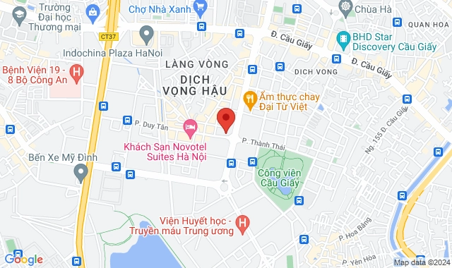 Tầng 1, Toà nhà Sunrise Building, Số 90 Trần Thái Tông, P. Dịch Vọng Hậu, Q. Cầu Giấy