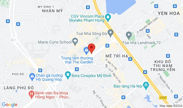 Tầng 1, TTTM The Garden, KĐT The Manor Hà Nội, đường Mễ Trì, P. Mỹ Đình 1, Q. Nam Từ Liêm