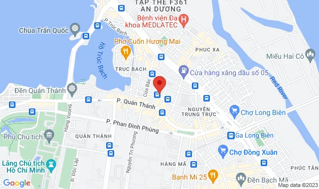 Tầng 12 khách sạn Le Jardin, 46A Nguyễn Trường Tộ, P. Trúc Bạch, Q. Ba Đình