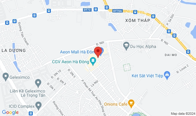 Tầng 2, TTTM Aeon Mall, Đường Ngô Thì Nhậm kéo dài, P. Dương Nội, Q. Hà Đông