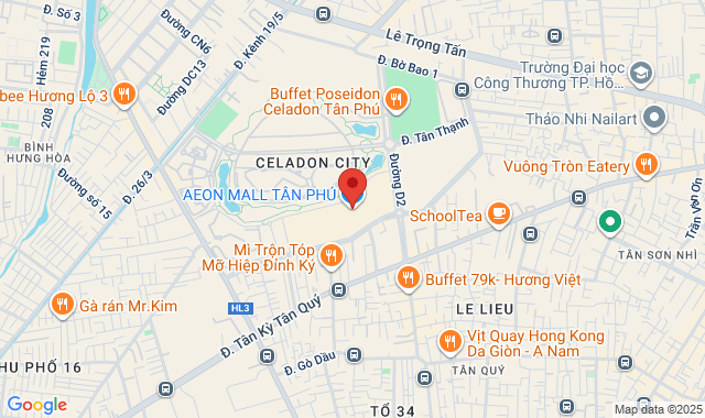 Tầng 3, Aeon Mall Tân Phú Celadon, Số 30 Tân Thắng, P. Tân Sơn Nhì