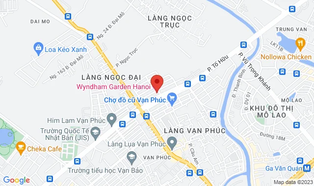 Tầng 3, Khách sạn Wyndham Garden Hanoi, Lô HH-01, Đường Tố Hữu, P. Vạn Phúc, Q. Hà Đông