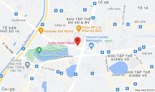 Tầng 3, TTTM Lotte Liễu Giai, 54 Liễu Giai, P. Cống Vị, Q. Ba Đình