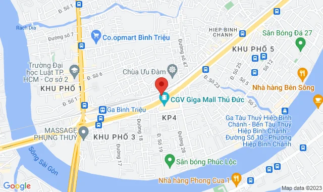 Tầng 4, TTTM Giga Mall, 240-242 Phạm Văn Đồng, P. Hiệp Bình Chánh, Tp. Thủ Đức
