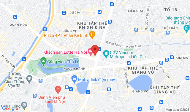 Tầng 6, Lotte Center, 54 Liễu Giai, P. Cống Vị, Q. Ba Đình