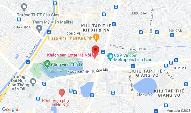Tầng 6, Lotte Center, Số 54 Liễu Giai, P. Cống Vị, Q. Ba Đình 