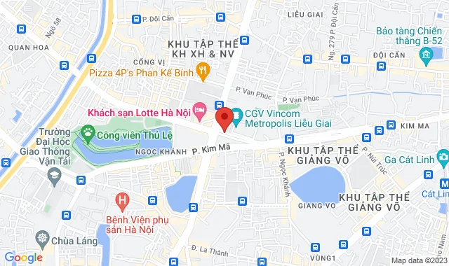 Tầng L3, TTTM Vincom Center Metropolis, 29 Liễu Giai, Q. Ba Đình