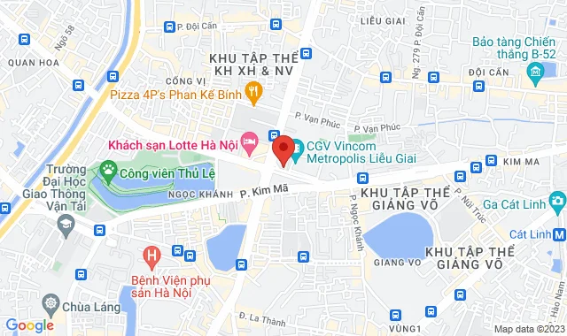 Tầng L3, Vincom Center Metropolis, 29 Liễu Giai, Q.Ba Đình