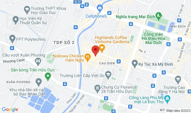 Tòa A2 Vinhome Gardenia, Hàm Nghi, P. Mỹ Đình 1, Q. Nam Từ Liêm