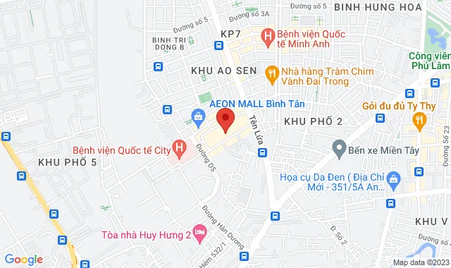 TTTM Aeon Mall Bình Tân, Lầu 3, 532A Kinh Dương Vương, P. Bình Trị Đông B