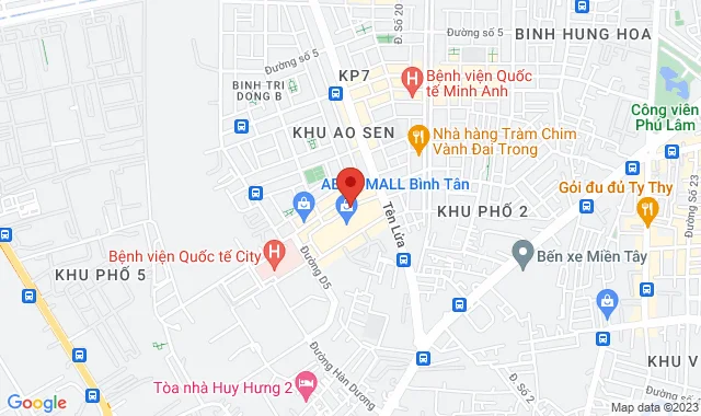 TTTM Aeon Mall Bình Tân, Tầng G, Số 532A, Kinh Dương Vương, P. Bình Trị Đông B, Q. Bình Tân