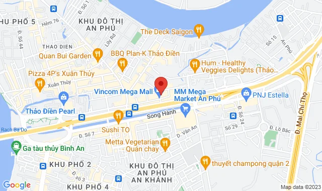 TTTM Mega Mall Thảo Điền, Tầng 4, L4 - 15+16, P. Thảo Điền, Q. 2