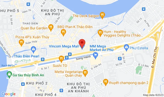 TTTM Mega Mall Thảo Điền, Tầng 5, L5-15+16, Số 161 Xa Lộ Hà Nội, P. Thảo Điền, Q. 2