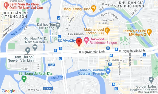 TTTM SC Vivo City, Lô 02-39, Số 1058 Nguyễn Văn Linh, Khu phố 1, P. Tân Phong, Q. 7