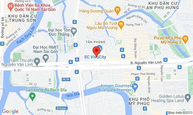 TTTM SC Vivo City, Lô 05-06, Số 1058 Nguyễn Văn Linh, Khu phố 1, P. Tân Phong, Q. 7