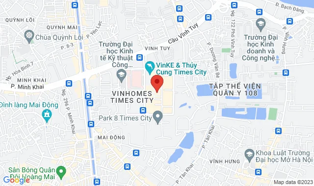  TTTM Times City, T4-L1-07, 458 Minh Khai, P. Vĩnh Tuy, Q. Hai Bà Trưng