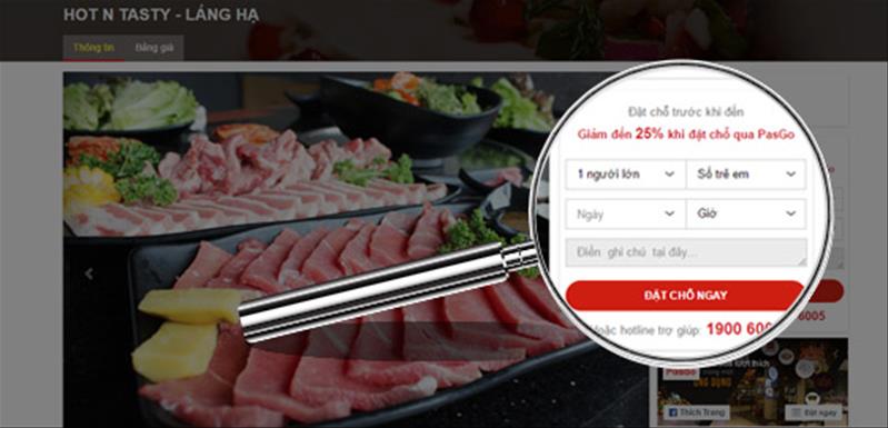 Hướng dẫn đặt chỗ qua website