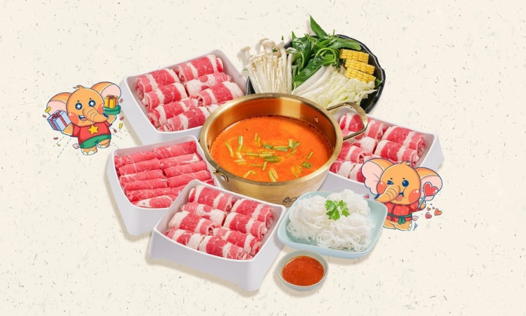 Suất Buffet Lẩu Bò T2-CN, Giá 199K - Chill Thái Cô Giang1