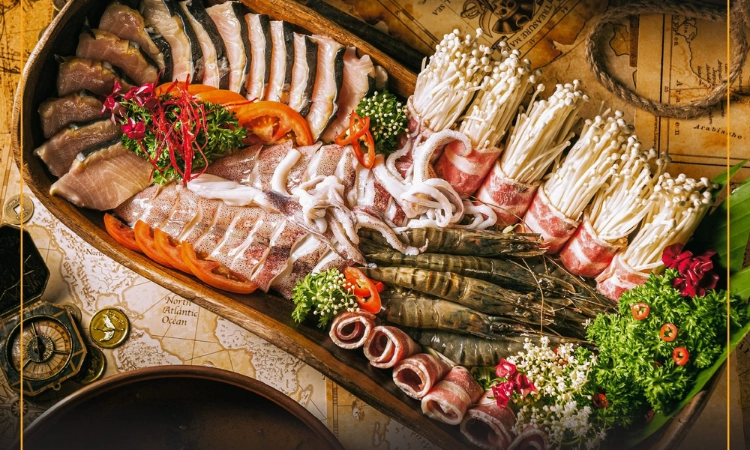 Set Lẩu Hải Sản Biển Xanh T2-CN, Giá 668K1