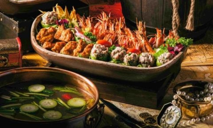 Set Lẩu Tôm Bầu Nấu Nước Dừa T2-CN, Giá 668K1