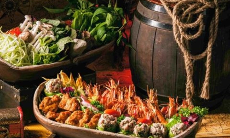 Set Lẩu Tôm Bầu Nấu Nước Dừa T2-CN, Giá 668K2