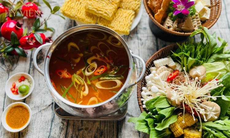 Set Lẩu Kim Chi, Giá 320K-550K - Chay Hy Viên KĐT Geleximco2