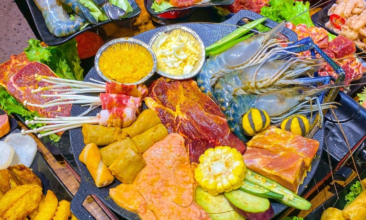 Suất Buffet Nướng Lẩu T2-CN, Giá 299K - 9 Buk Hoàng Quốc Việt2