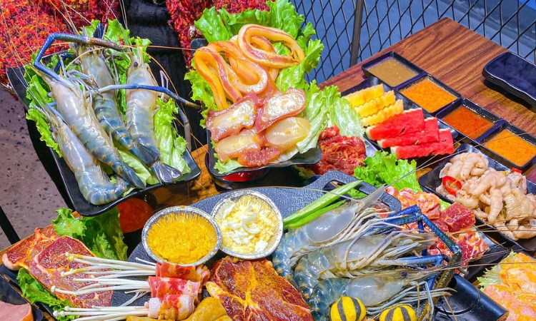 Suất Buffet Nướng Lẩu T2-CN, Giá 299K - 9 Buk Hoàng Quốc Việt3