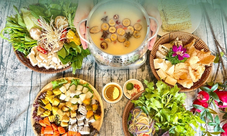 Set Lẩu Trường Thọ, Giá 350K-580K - Chay Hy Viên KĐT Geleximco2