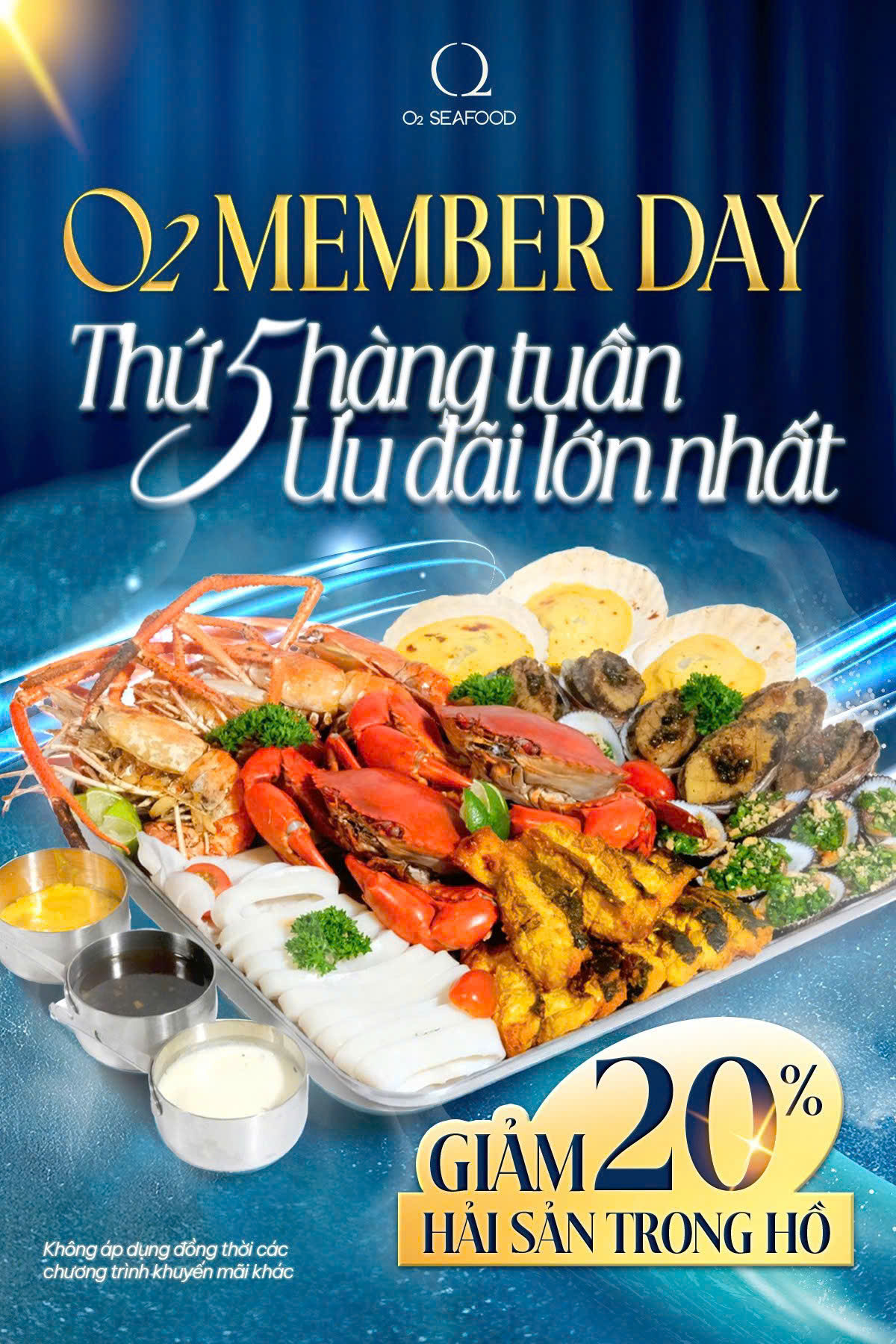 GIẢM 20% giá hải sản trong hồ vào thứ 5 hàng tuần