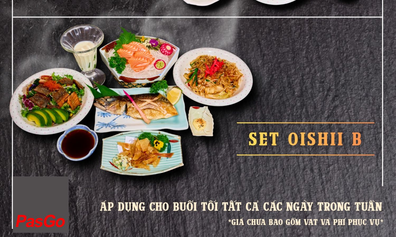 Đi 4 tặng 1 set menu Oishii A hoặc Oishii B2