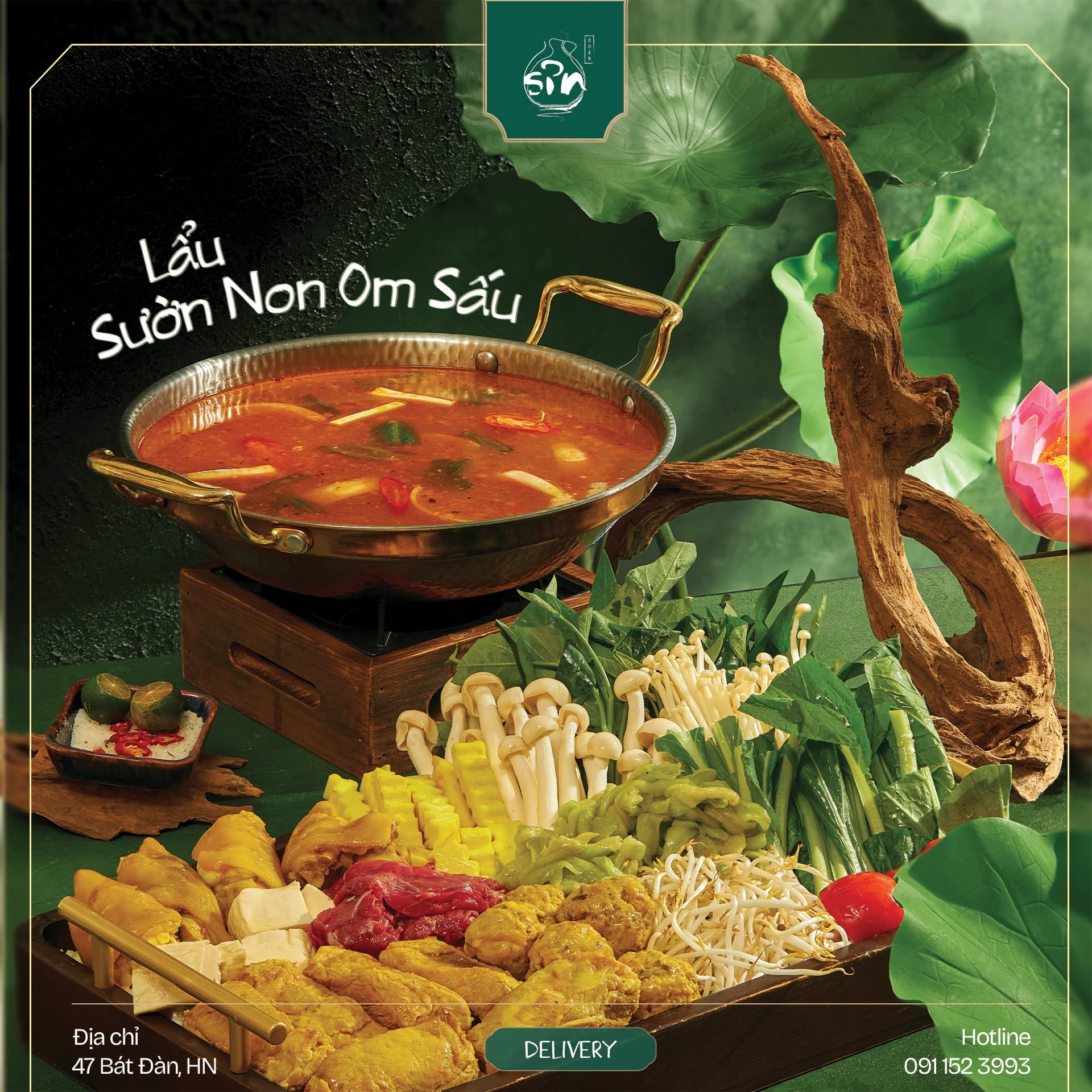 Lẩu sườn om sấu 