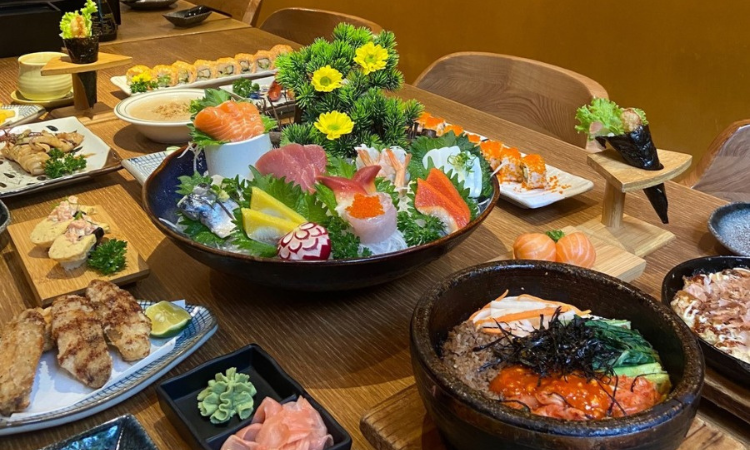 Suất Buffet Sakura T2-CN, Giá 569K - iSushi Aeon Mall Hà Đông