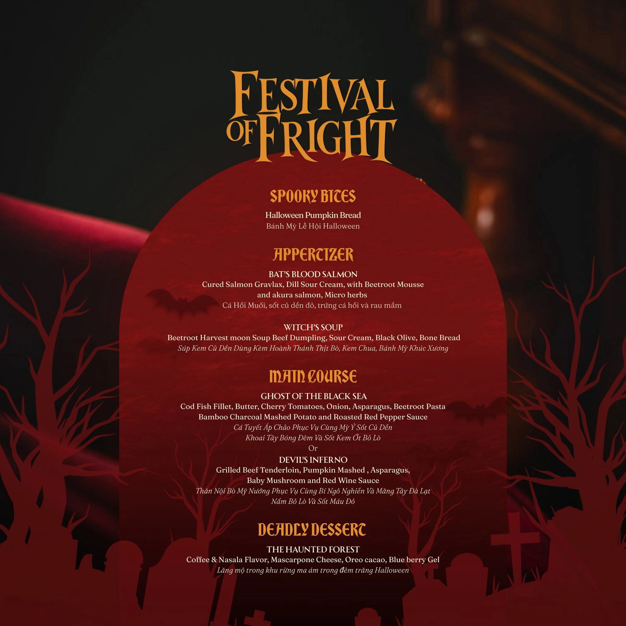 Giảm 15% Set menu Halloween giá 999.000 VNĐ++/khách2