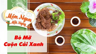 Bò mỡ cuộn cải xanh